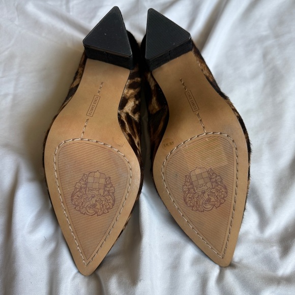 Vince Camuto Leopard Cow Hair Block Heel Pumps – Size 6 - Picture 3 of 6